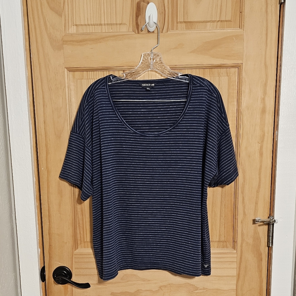 Like New Toad & Co Boxy Striped Short Sleeve T-shirt Women's XL